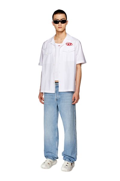 Chemises S-Mac-22-B Homme Blanc/Rouge