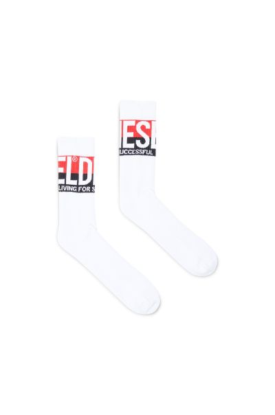 Blanc Homme Skm-Ray Chaussettes