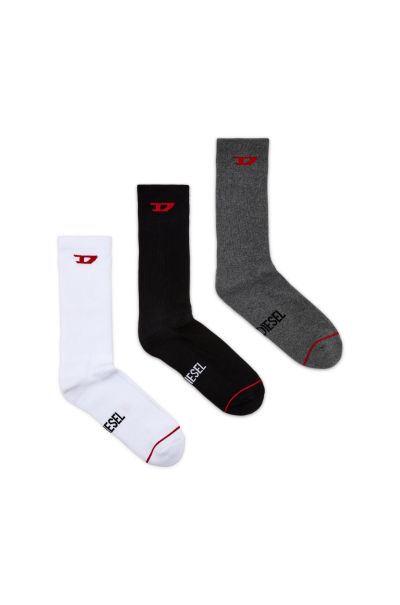 Skm-Ray-Threepack Homme Blanc/Gris Chaussettes