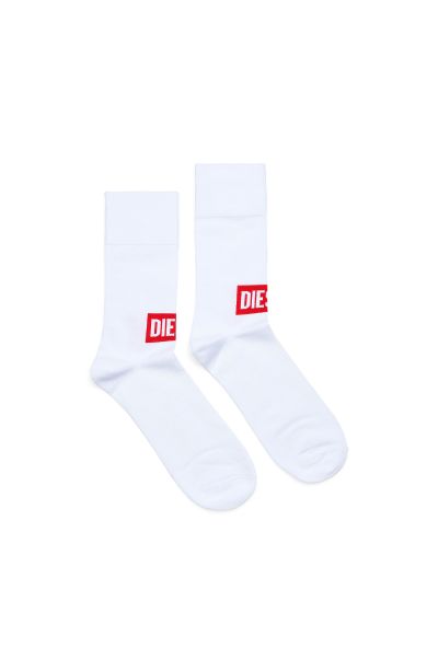 Blanc Skm-Ray Homme Chaussettes
