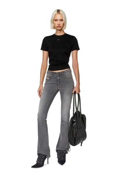 Femme Noir T-Reg-Microdiv T-Shirts Et Tops