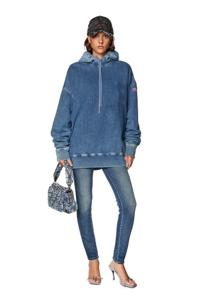 Femme Super Skinny Jeans 2017 Slandy 09G13 Jeans Bleu FoncÉ