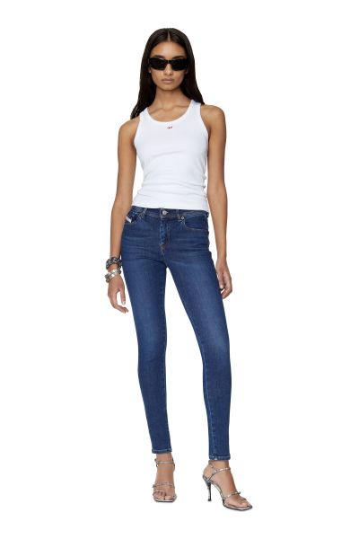 Bleu FoncÉ Femme Jeans Super Skinny Jeans 2017 Slandy 09C19